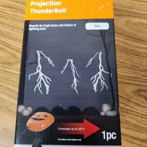 Halloween Gemmy LED Lightshow Projection White Thunderbolt